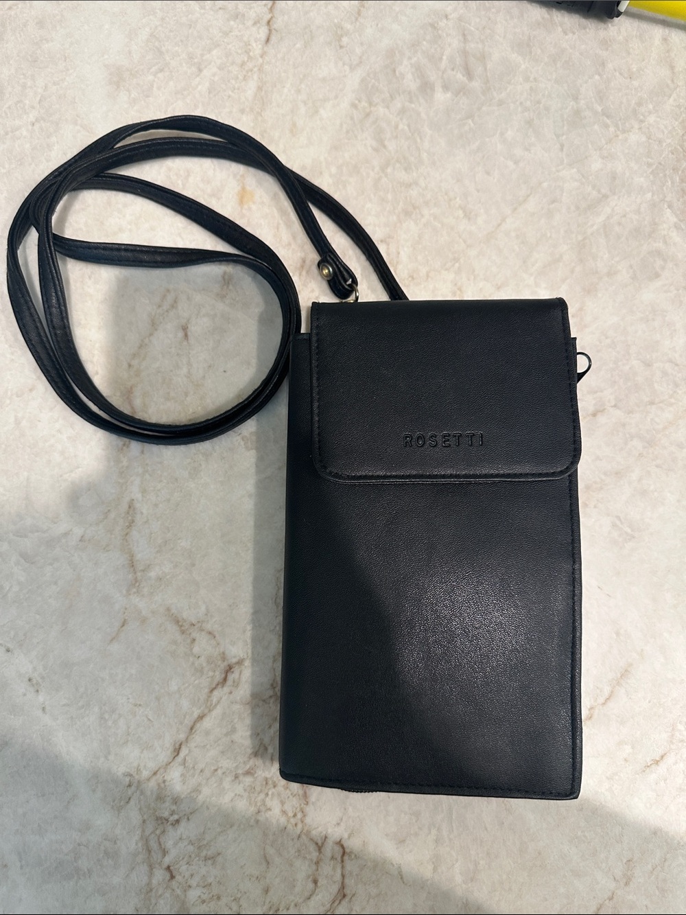 Rosetti Black Slim Crossbody Phone Pouch